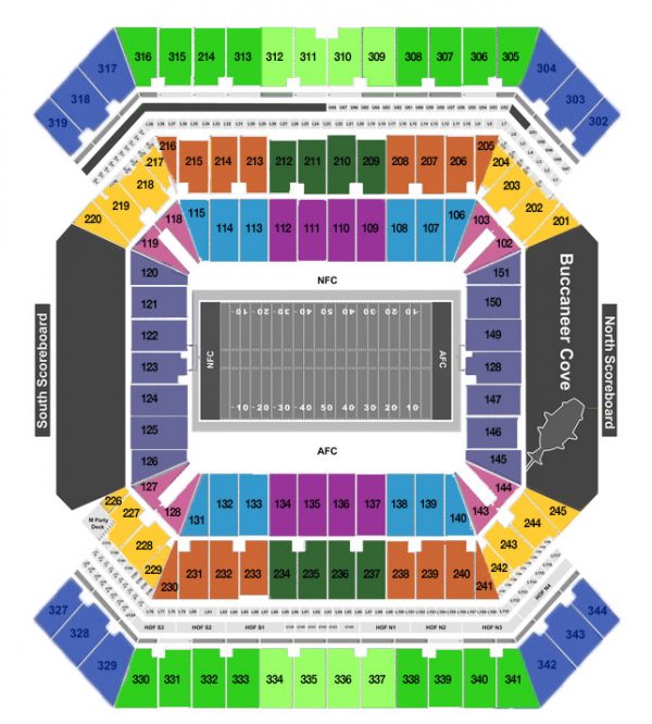 Super Bowl 55 Generic Seat Chart With Upgrades | Event USA